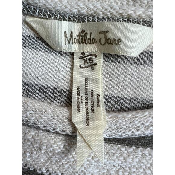 Matilda Jane Classic With A Twist Top Womens Size XS Striped Crochet Lace - Picture 6 of 7